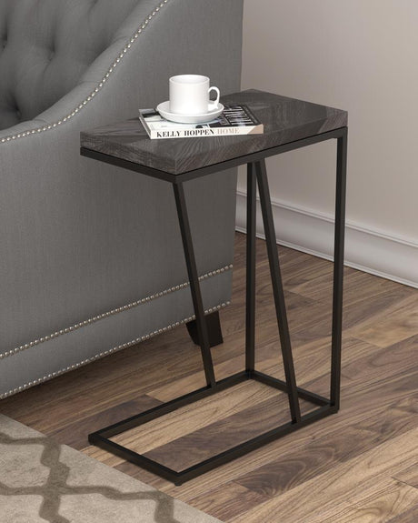 Sergio Rustic Gray Chevron Rectangular Accent Table from Coaster - Luna Furniture