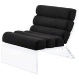 Serreta Black Boucle Upholstered Armless Accent Chair with Clear Acrylic Frame from Coaster - Luna Furniture