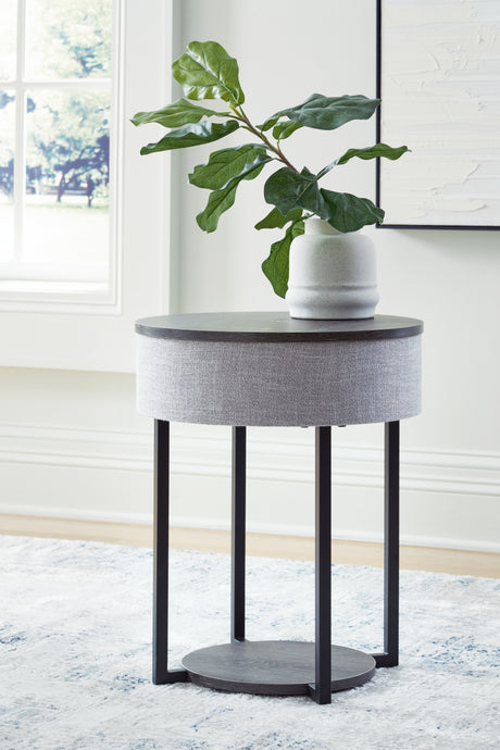 Sethlen Gray/Black Accent Table from Ashley - Luna Furniture