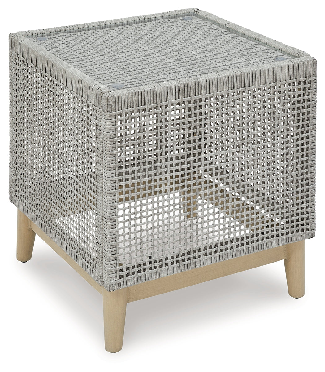 Seton Creek Gray Outdoor End Table from Ashley - Luna Furniture