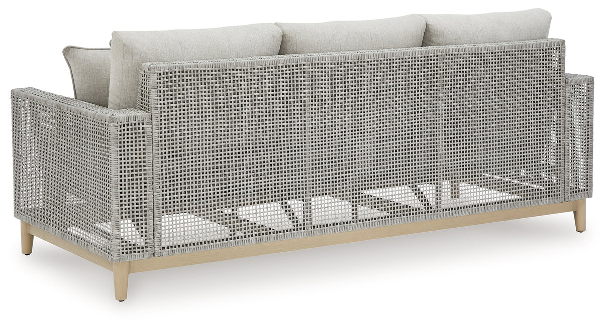 Seton Creek Gray Outdoor Sofa with Cushion - P798-838 - Luna Furniture