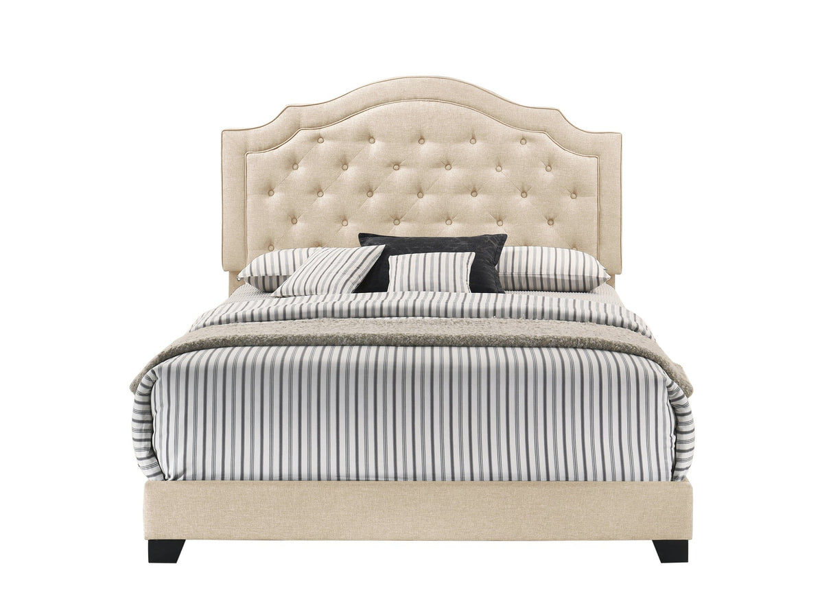 SH280FBGE-1 FULL BED W/BEIGE FABRIC - Luna Furniture