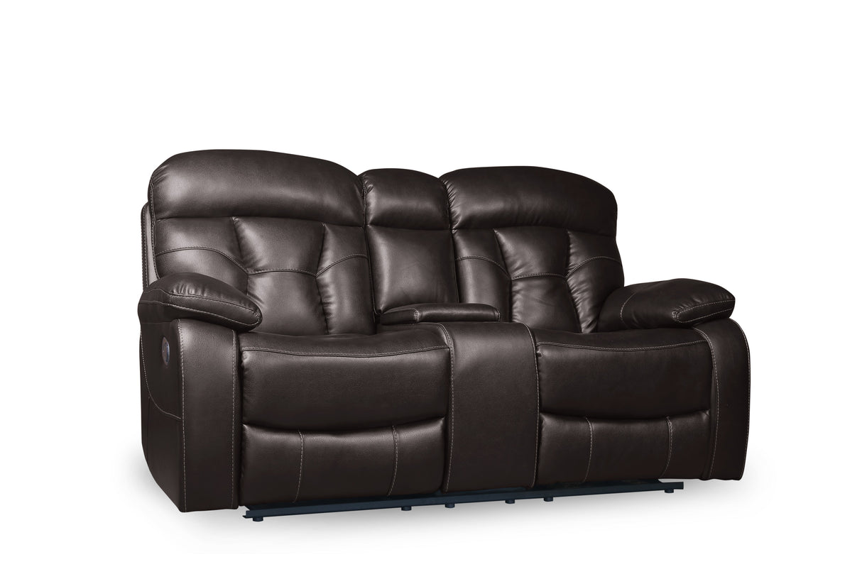 SH3216-2PW POWER DOUBLE RECLINING LOVE SEAT WITH CENTER CONSOLE - Luna Furniture