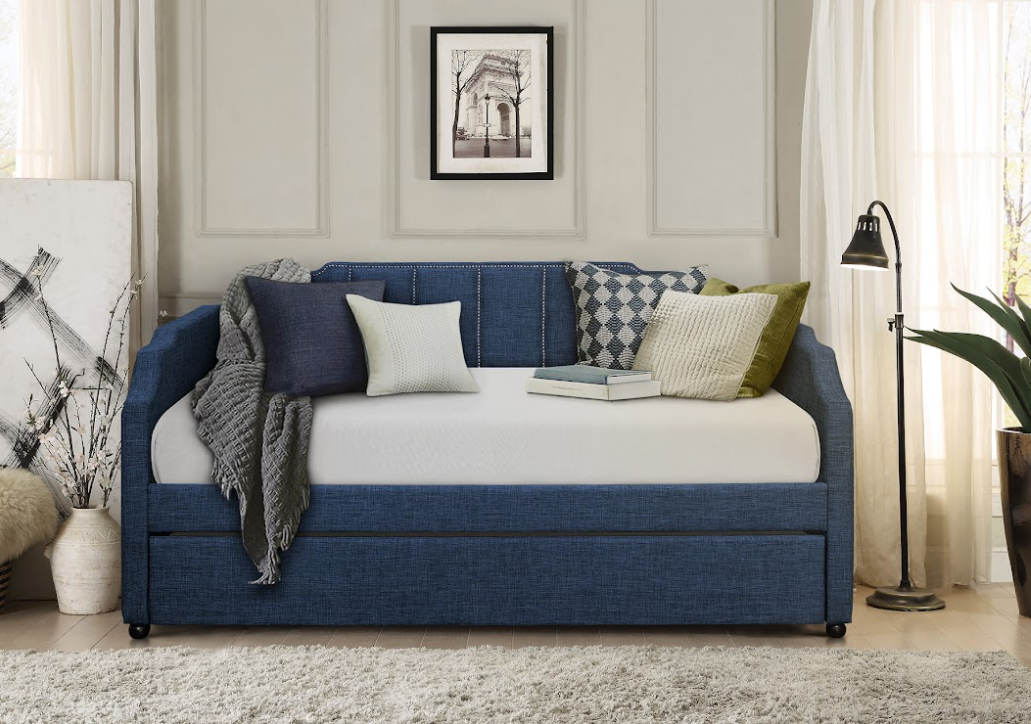 Aisha Blue Daybed with Trundle from Homelegance - Luna Furniture