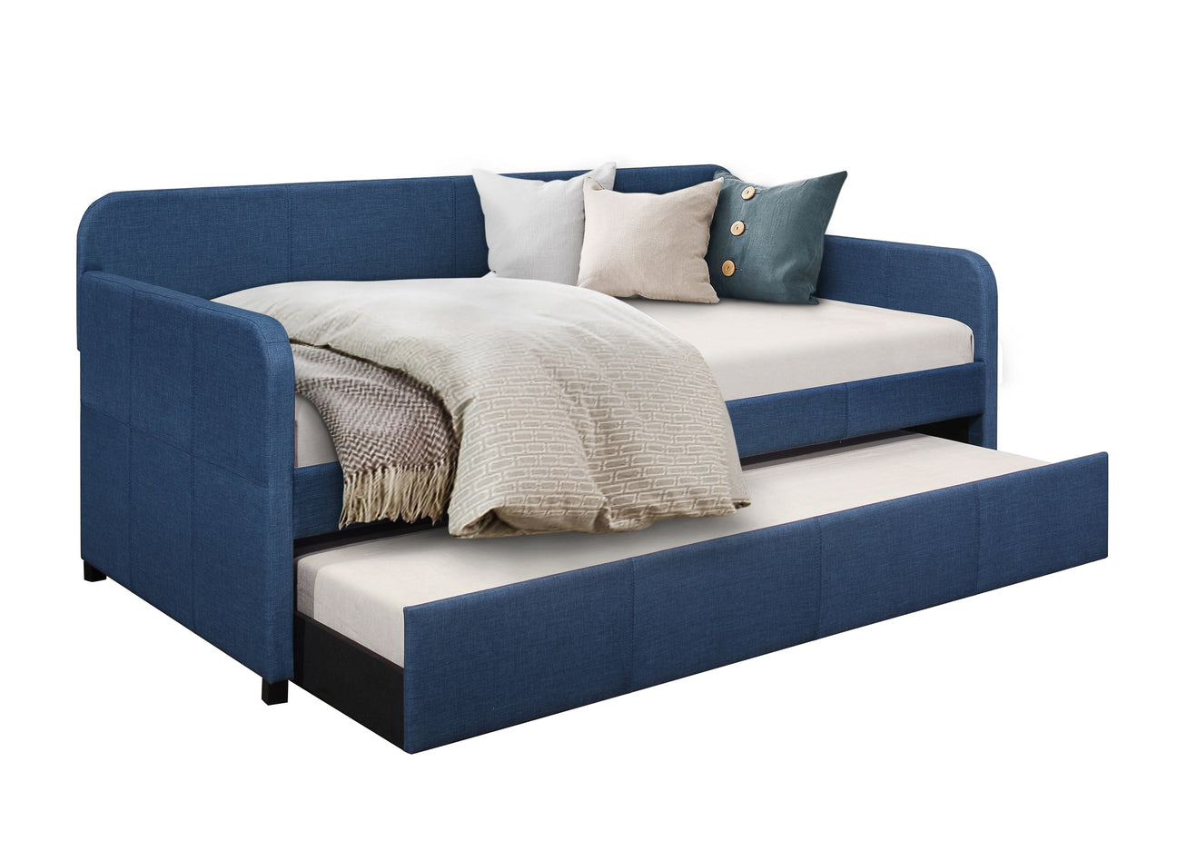 Fatimah Blue Daybed with Trundle from Homelegance - Luna Furniture