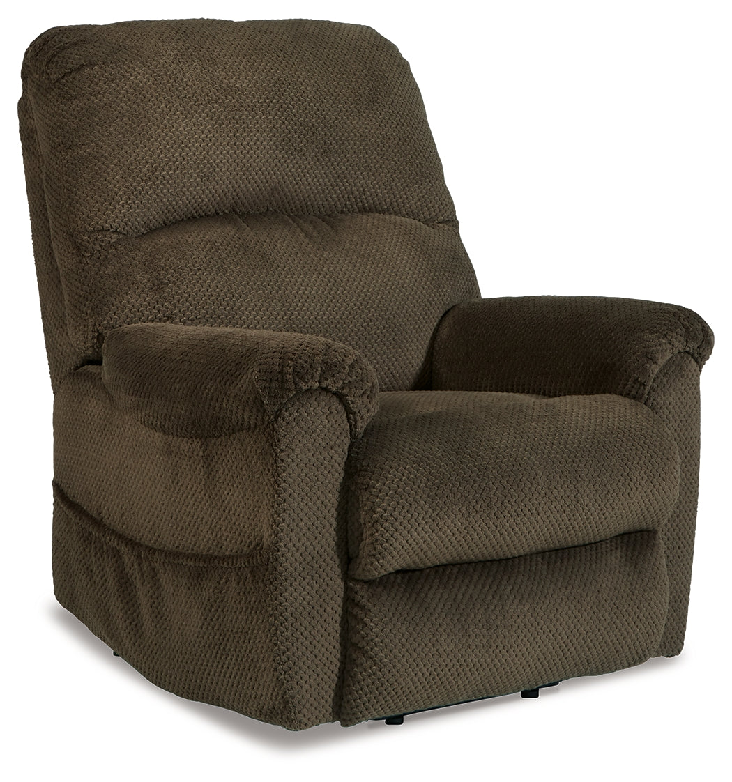 Shadowboxer Chocolate Power Lift Recliner - 4710212 - Luna Furniture