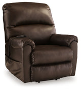 Shadowboxer Chocolate Power Lift Recliner from Ashley - Luna Furniture