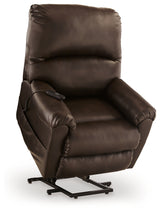 Shadowboxer Chocolate Power Lift Recliner from Ashley - Luna Furniture