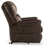 Shadowboxer Chocolate Power Lift Recliner from Ashley - Luna Furniture