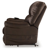 Shadowboxer Chocolate Power Lift Recliner from Ashley - Luna Furniture