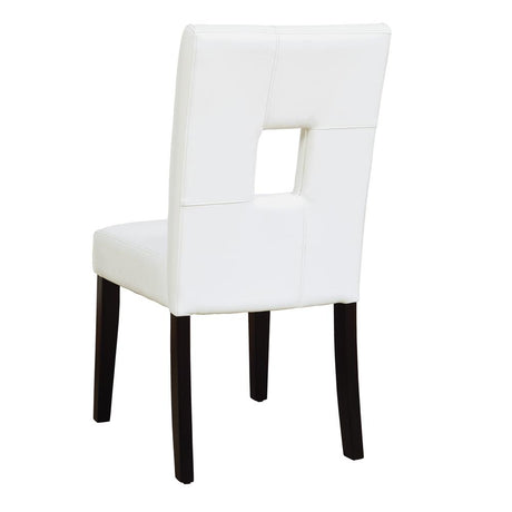 Shannon White Open Back Upholstered Dining Chairs, Set of 2 from Coaster - Luna Furniture