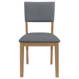 Sharon Open Back Padded Upholstered Dining Side Chair Blue and Brown (Set of 2) from Coaster - Luna Furniture