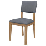 Sharon Open Back Padded Upholstered Dining Side Chair Blue and Brown (Set of 2) from Coaster - Luna Furniture