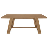 Sharon Rectangular Trestle Base Dining Table Blue and Brown - 104171 - Luna Furniture