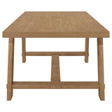 Sharon Rectangular Trestle Base Dining Table Blue and Brown - 104171 - Luna Furniture