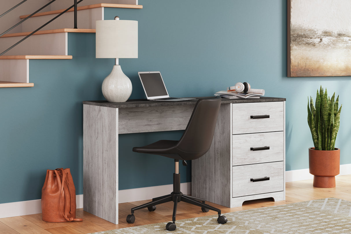 Shawburn White/Dark Charcoal Gray 54" Home Office Desk - H4121-34 - Luna Furniture