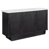 Sherry 3-drawer Marble Top Dining Sideboard Server White and Rustic Espresso from Coaster - Luna Furniture