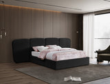 Shiloh Boucle Fabric King Bed (3 Boxes) Black from Meridian - Luna Furniture