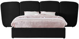 Shiloh Boucle Fabric King Bed (3 Boxes) Black from Meridian - Luna Furniture