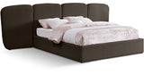 Shiloh Boucle Fabric King Bed (3 Boxes) Brown from Meridian - Luna Furniture