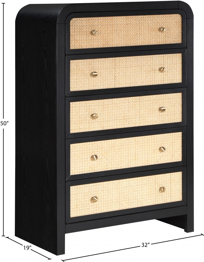 Siena Chest Black from Meridian - Luna Furniture