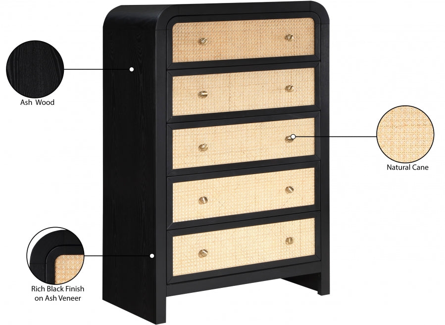 Siena Chest Black from Meridian - Luna Furniture