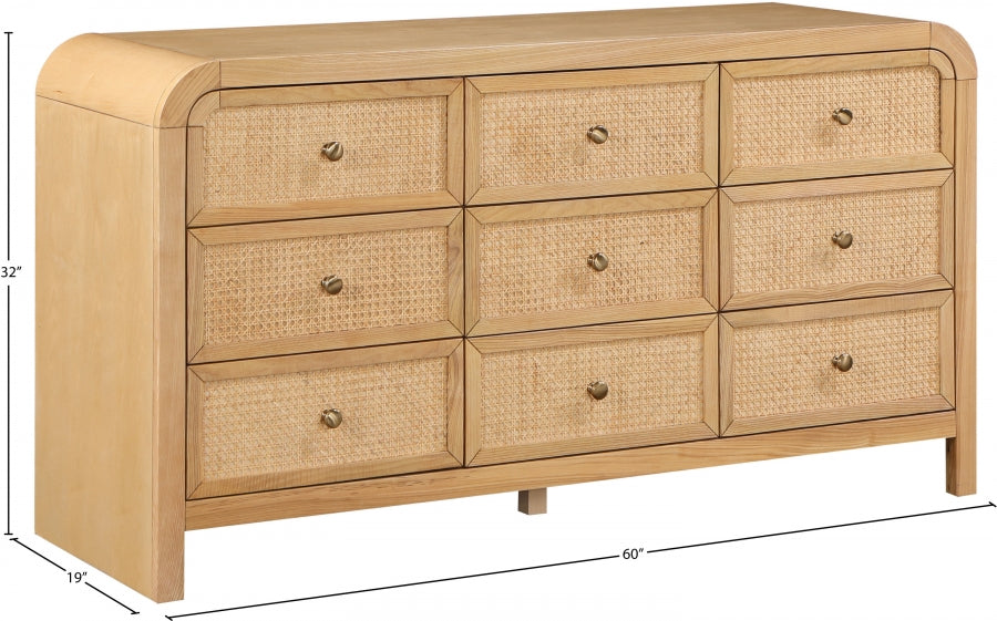 Siena Dresser Natural from Meridian - Luna Furniture