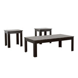 Silas 3-Piece Faux-marble Top Occasional Table Set Black from Coaster - Luna Furniture