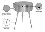 Bali Silver Side Table | Nightstand from Meridian - Luna Furniture