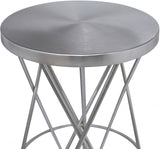 Mercury Silver Bar Stool from Meridian - Luna Furniture