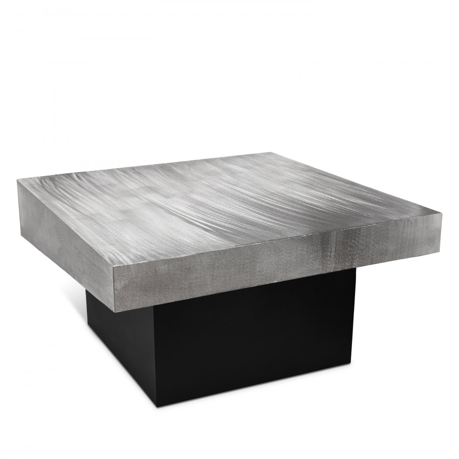 Palladium Silver/Black Coffee Table from Meridian - Luna Furniture