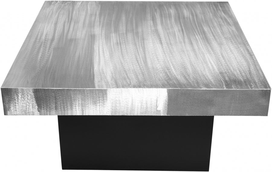 Palladium Silver/Black Coffee Table from Meridian - Luna Furniture