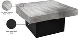 Palladium Silver/Black Coffee Table from Meridian - Luna Furniture