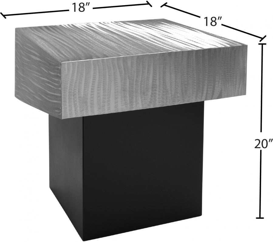 Palladium Silver End Table from Meridian - Luna Furniture