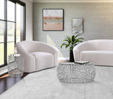 Priya Silver Coffee Table from Meridian - Luna Furniture