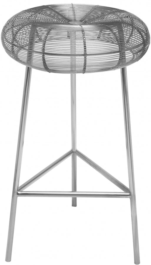 Tuscany Silver Counter Stool from Meridian - Luna Furniture