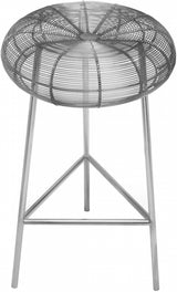 Tuscany Silver Counter Stool from Meridian - Luna Furniture