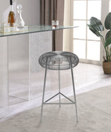 Tuscany Silver Counter Stool from Meridian - Luna Furniture