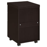 Skeena Cappuccino 3-Drawer Mobile Storage Cabinet from Coaster - Luna Furniture