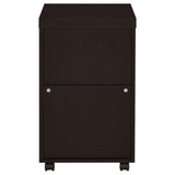 Skeena Cappuccino 3-Drawer Mobile Storage Cabinet from Coaster - Luna Furniture