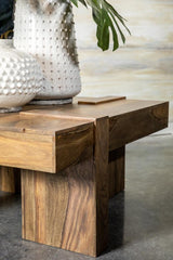 Skeet Natural Sheesham Wooden Square Coffee Table from Coaster - Luna Furniture