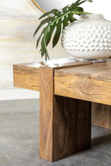 Skeet Natural Sheesham Wooden Square Coffee Table from Coaster - Luna Furniture