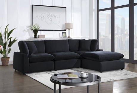 SKY Black Velvet Modular Sectional - SKY Black Velvet - Luna Furniture
