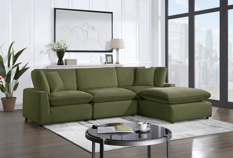 SKY Olive Velvet Modular Sectional - SKY Olive - Luna Furniture