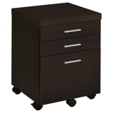 Skylar 3-Drawer Mobile File Cabinet Cappuccino from Coaster - Luna Furniture