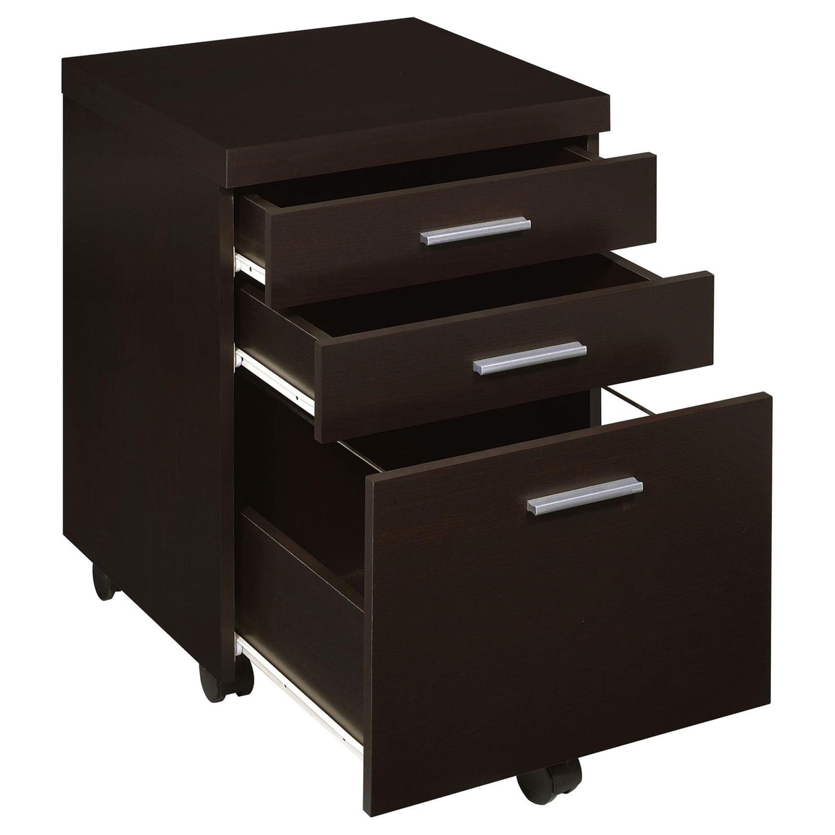 Skylar 3-Drawer Mobile File Cabinet Cappuccino from Coaster - Luna Furniture