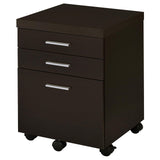 Skylar 3-Drawer Mobile File Cabinet Cappuccino from Coaster - Luna Furniture