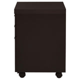 Skylar 3-Drawer Mobile File Cabinet Cappuccino from Coaster - Luna Furniture