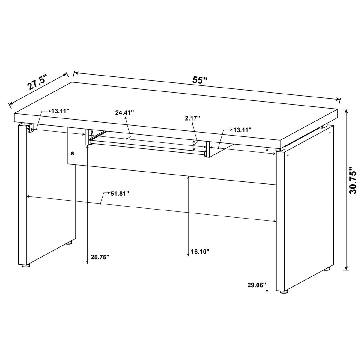 Skylar Engineered Wood L-Shape Computer Desk Cappuccino from Coaster - Luna Furniture