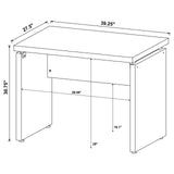 Skylar Engineered Wood L-Shape Computer Desk Cappuccino from Coaster - Luna Furniture